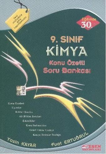 Esen 9.Sınıf Kimya Konu Özetli Soru Bankası - Erdal Aras - Esen Yayıncılık - Eğitim