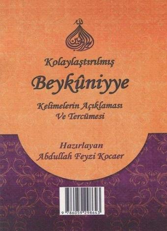 Kolaylaştırılmış Beykuniyye Kelimelerin Açıklaması ve Tecümesi - Kolektif  - Mütercim Yayınları