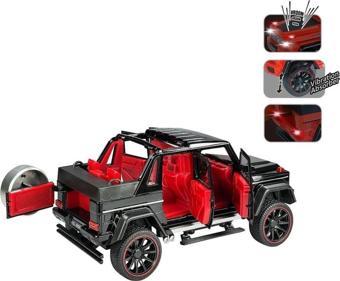 Vardem Çek Bırak 1:22 Sesli ve Işıklı Jeep Siyah