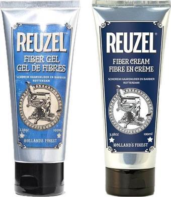 Reuzel Fiber Gel Saç Şekillendirici Jel 100ML + Fiber Cream Saç Şekillendirici Krem 100ML 2li Saç Şekillendirme Seti