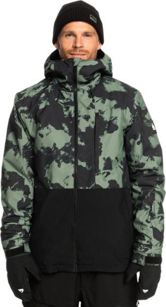 Quiksilver Eqytj03403 Mission Printed Block Jk Yeşil Erkek Mont L