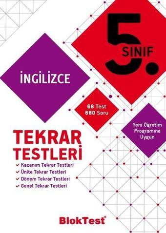 5.Sınıf İngilizce Tekrar Testleri - Kolektif  - Bloktest Yayınları