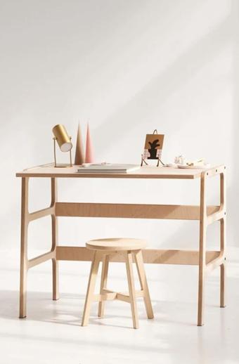Woodesk Gordion Ahşap Çalışma Masası 100x65 cm Natural Renk Cpt4625-100