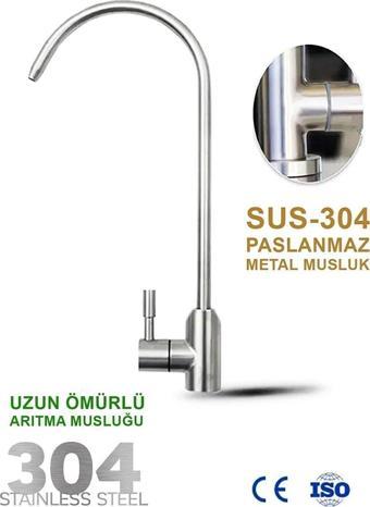 Aqua Bella 304 Paslanmaz Su Arıtma Musluğu Paslanmaz Metal Inox Lux