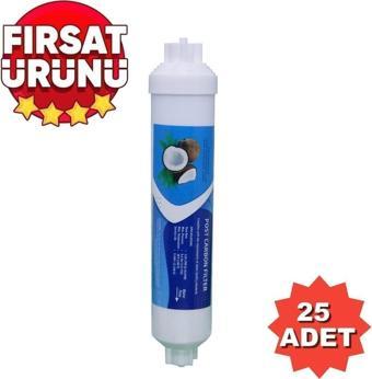 Aqua Bella Toptan Su Arıtma Filtresi Post Karbon 25 Adet Tatlandırıcı Filtre