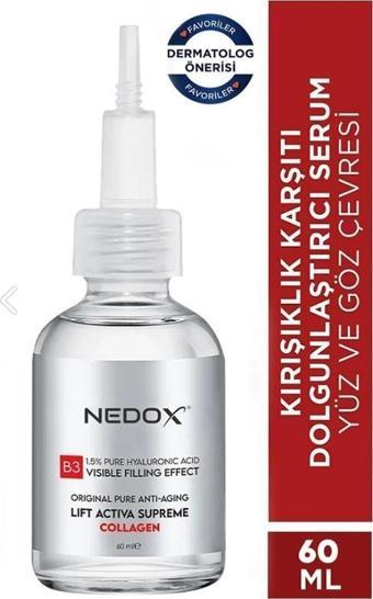 NEDOX Kırışıklık Karşıtı Dolgunlaştırıcı Botoks B3 Kolajen Serum 60 ml Ince Çizgi Sarkmalar