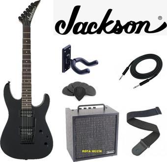 Jackson Js11 Dinky 2-Point Tremolo Amaranth Klavye Gloss Black Elektro Gitar Set