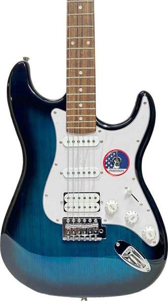 Madison Meg-2Bls Blue Burst Elektro Gitar