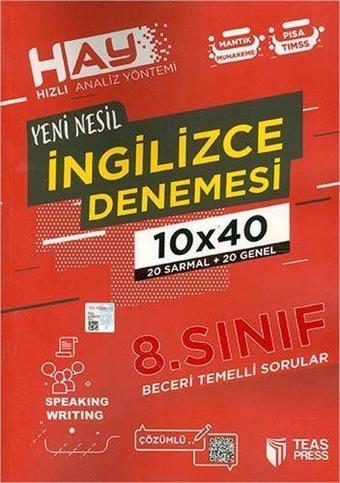 8.Sınıf Hay İngilizce Deneme - Kolektif  - Teas Press Eğitim