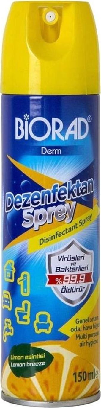 Biorad Parfümlü Dezenfektan Sprey Limon Kokulu 150ml