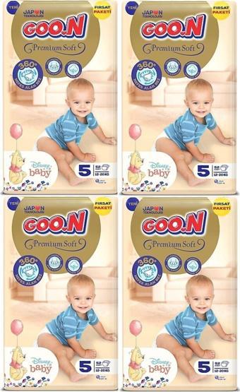 Goo.N Premium Soft 5 Beden Bebek Bezi 12-20Kg 208 Adet