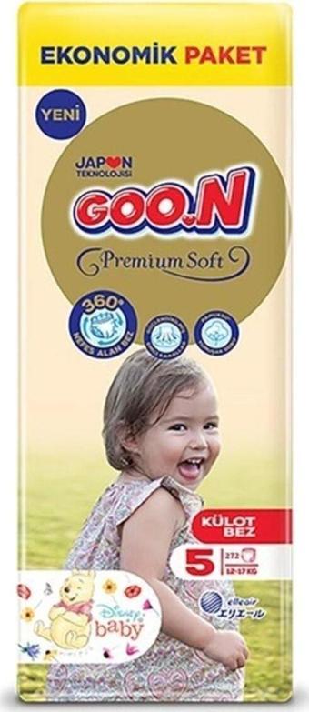 Goo.N Premium Soft 5 Numara Külot Bez 12-17 Kg 272 Adet