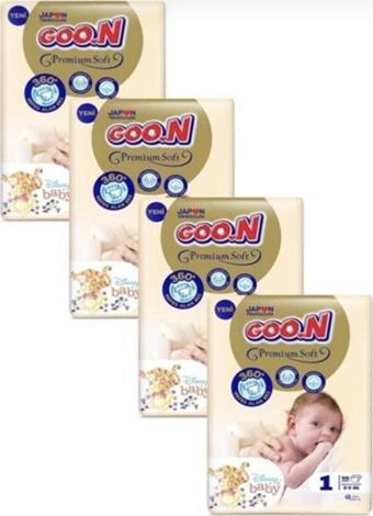 Goo.N Premium Soft Bantlı Bebek Bezi Jumbo 1 Numara 50'Li X 4 Adet