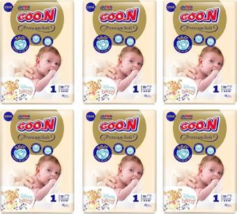 Goo.N Premium Soft Bantlı Bebek Bezi Jumbo 1 Numara 50'Li X 8 Adet