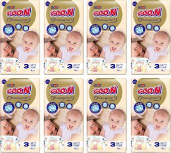 Goo.N Premium Soft Bebek Bezi 3 Beden Jumbo Paket 40'Lı X 8 Adet