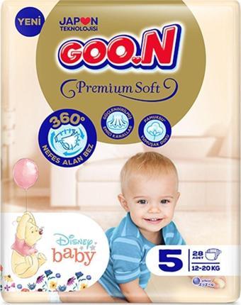 Goo.N Premium Soft Bebek Bezi 5 Numara 28'Li