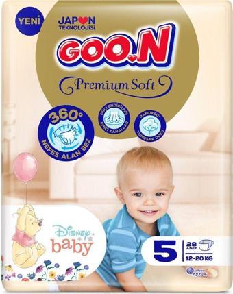 Goo.N Premium Soft Jumbo 5 Beden Junior 12-20 Kg 28'Li