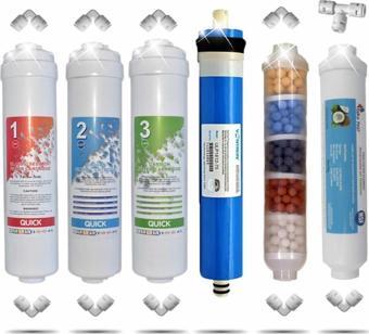 Aqua Bella Kapalı Kasa 12 Inç Su Arıtma Cihazı Filtresi 10 Aşamalı Filtre Seti (Nsf Onaylı Vontron Membranlı)