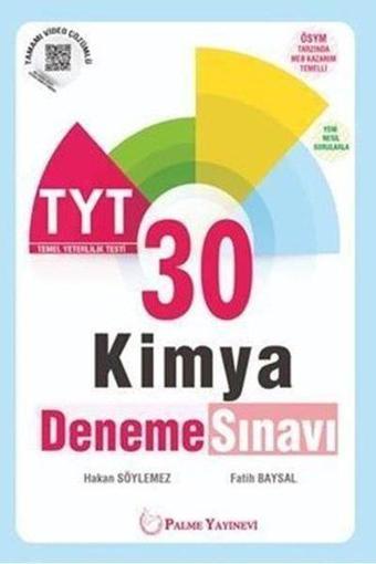 YKS TYT Kimya 30 Deneme Sınavı - Hakan Söylemez - Palme Eğitim