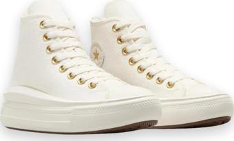 Converse A08384C Ctas Move Hi Egret/Metallic Light Gold Sneakers Beyaz Unisex Ayakkabı 39