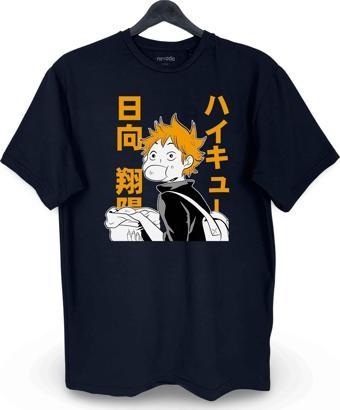 Hinata Shoyo Haikyuu Baskılı Loose Fit Bisiklet Yaka Unisex Tişört Anime Manga