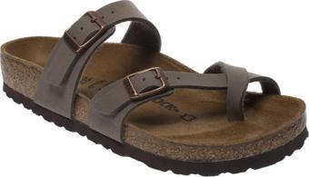 Birkenstock Mayari Parmak Arasi Kahverengi Nubuk Kadın Terlik 39