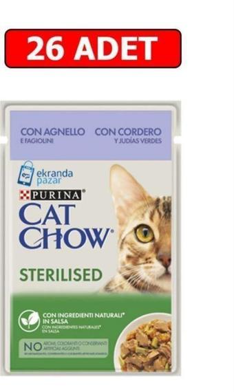 Purina Cat Chow Kuzulu Kısırlaştırılmış Kedi Konserve Maması 85 Gr*26 Adet