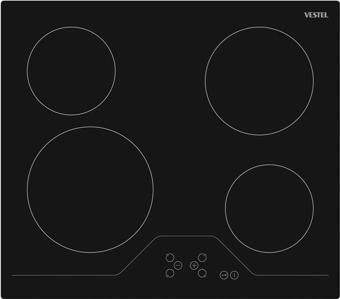 Vestel Ao 6330 s Elektrikli Siyah Cam Ocak