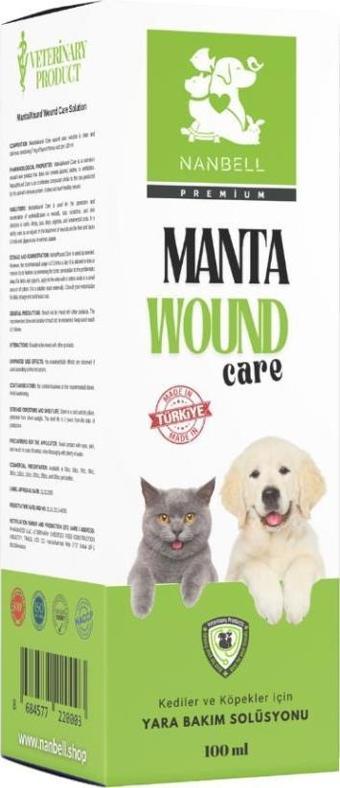 Nanbell Manta Wound Kedi Köpek Yara Bakım Solüsyonu 100Ml