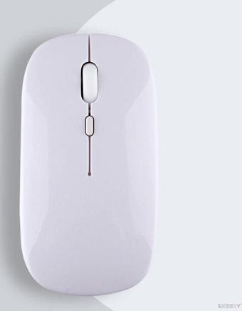 Apple İpad Şarj Edilebilir Sessiz Mouse Bluetooth + 2.4Hz Wifi Kablosuz Mouse Fare