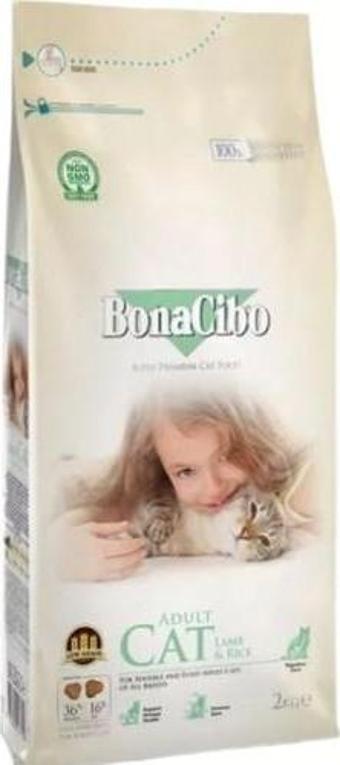 Bonacibo Adult Cat Lamb Rice Kuzulu Kedi Maması 2 kg