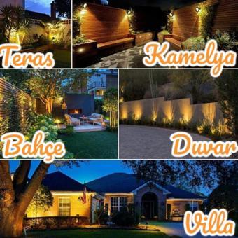 Full Reyon Elektrikle Çalışır, 5 Watt Amber Işık Kazıklı Bahçe Armatürü, Çim Çiçek, Ağaç Aydınlatma Led Armatür