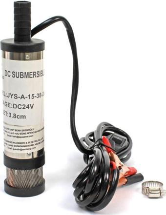 24 Volt Mazot Yağ Aktarma Pompası,  Dc Mini Dalgıç Pompa Süzgeçli 38 mm Dış Çap