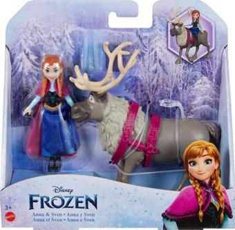 Mattel Disney Frozen Anna Küçük Bebek ve Sven Ren Geyiği Figürü - HLX03