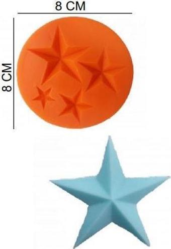ŞEKER HAMUR KALIBI SİLİKON KRİSTAL YILDIZ 8*8 CM