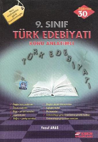 Esen 9. Sınıf Türk Dili ve Edebiyatı Konu Anlatımlı - Yusuf Aras - Esen Yayıncılık - Eğitim