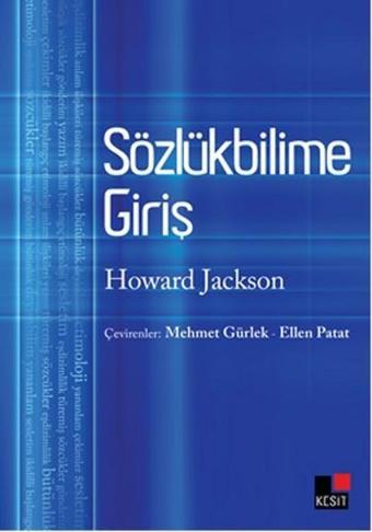 Sözlükbilime Giriş - Howard Jackson - Kesit Yayınları