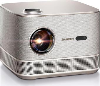 Aurzen Boom 3 WiFi ve Bluetooth - 3D DoIby, 36W Hoparlör 500 ANSI 4K Destekli, Altın