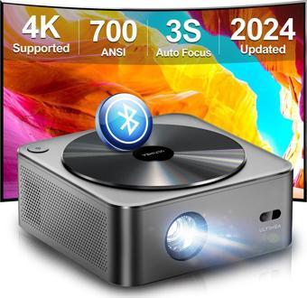Ultimea Projektör 4K Kod Çözme HDR10, Parlak Kenarlar 700 ANSI Lümen