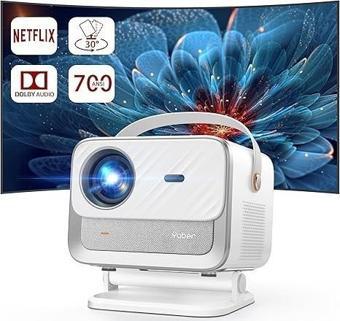 Yaber V12 WiFi6 ve Bluetooth 5.2 Destekli 1080P Netflix Lisanslı,Dolby Audio
