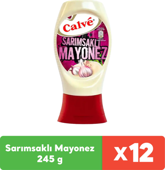 Calve Sarımsaklı Mayonez 245 g x 12 Adet