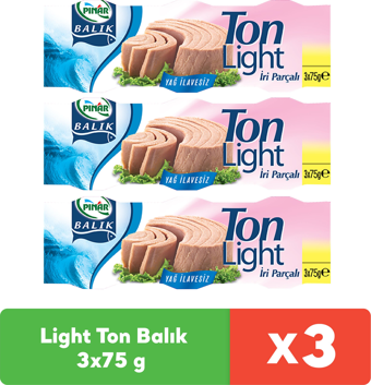 Pınar Light Ton Balık 3x75 g x 3 Adet