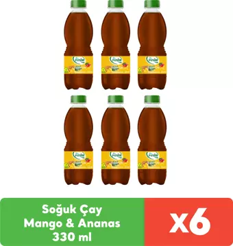 Pınar Soğuk Çay Mango & Ananas 330 ml x 6 Adet