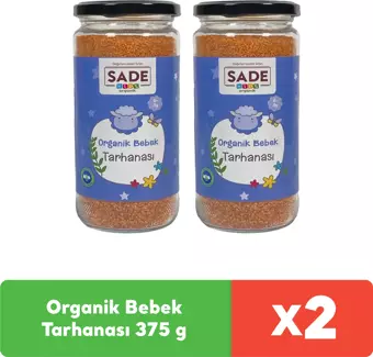 Sade Organik Bebek Tarhanası 375 g x 2 adet