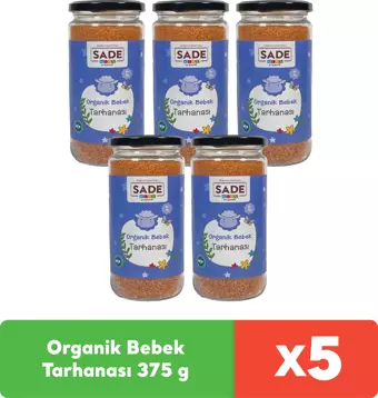 Sade Organik Bebek Tarhanası 375 g x 5 adet