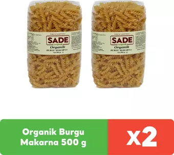 Sade Organik Burgu Makarna 500 g x 2 adet