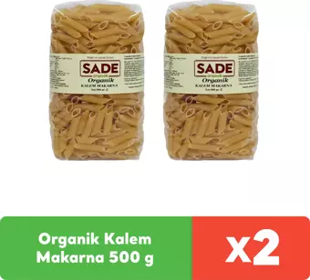 Sade Organik Kalem Makarna 500 g x 2 adet