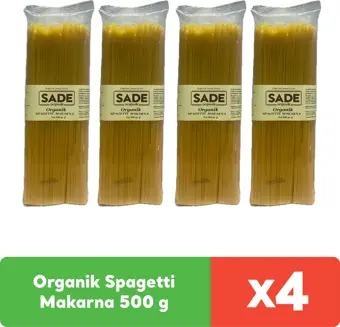 Sade Organik Spagetti Makarna 500 g x 4 adet