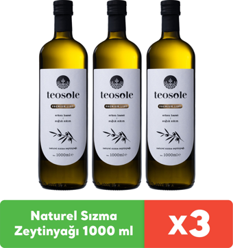 Teosole Naturel Sızma Zeytinyağı 1000 ml x 3 adet