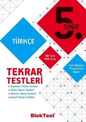 5.Sınıf Türkçe Tekrar Testleri - Kolektif  - Bloktest Yayınları